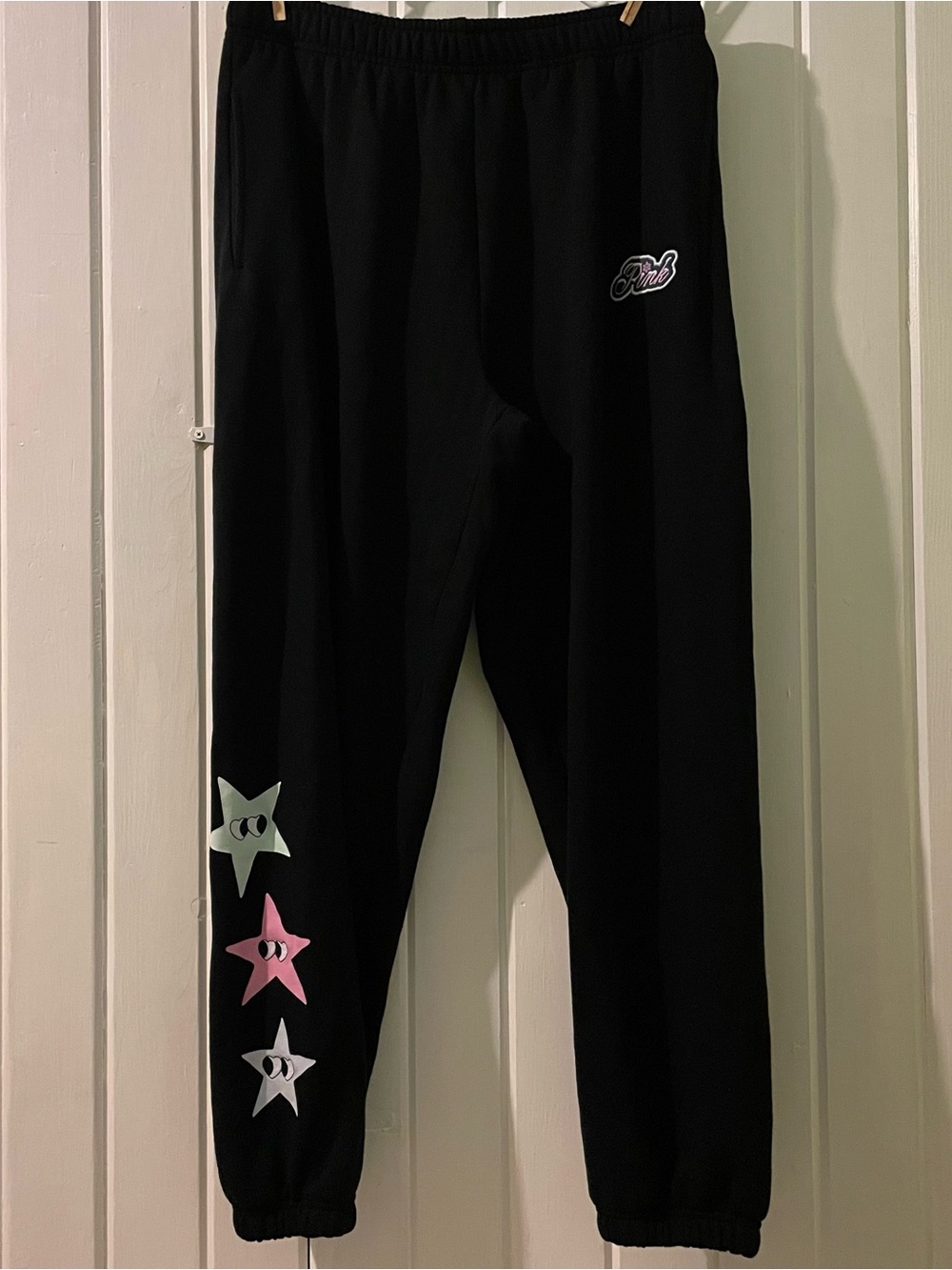 VS. PINK graphic star print hoodie and joggers size large both NWT - Picture 2 of 11